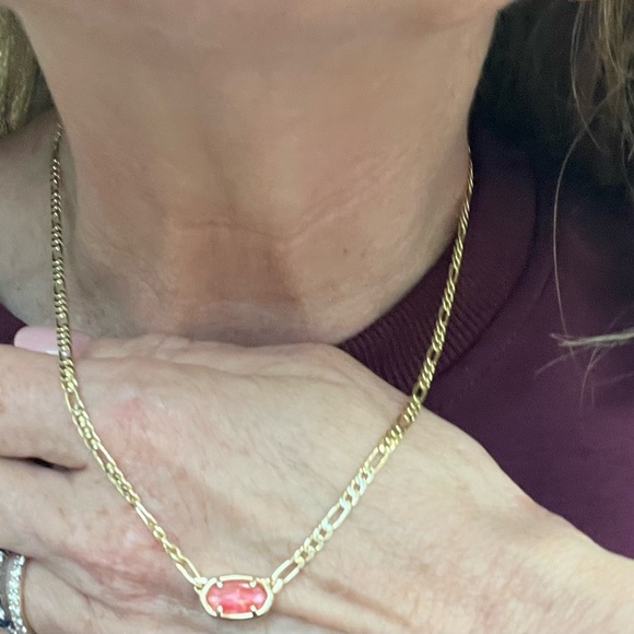 Kendra Scott Gold Necklace with Red Accent - Picture 3 of 3